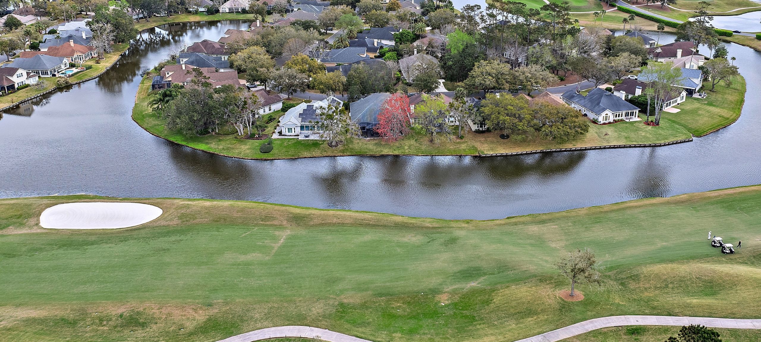 Aerial view of Salt Creek neighborhood in TPC Sawgrass